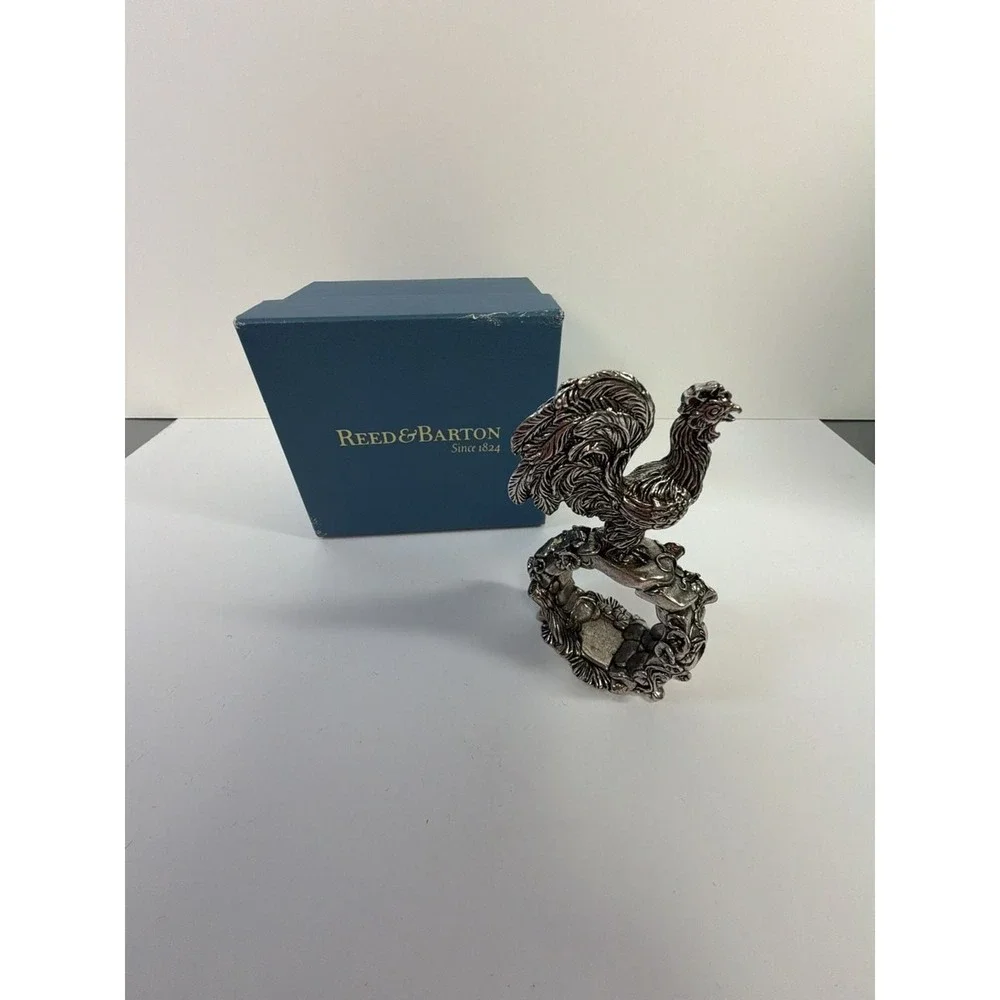 Reed & Barton 1824 Collection Rooster Napkin Ring